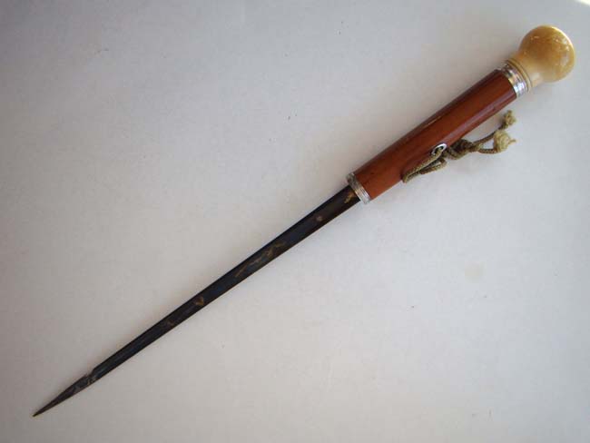A FABULOUS 19th century silver mounted Sword Cane with Ivory knob circa 1840 — image 7